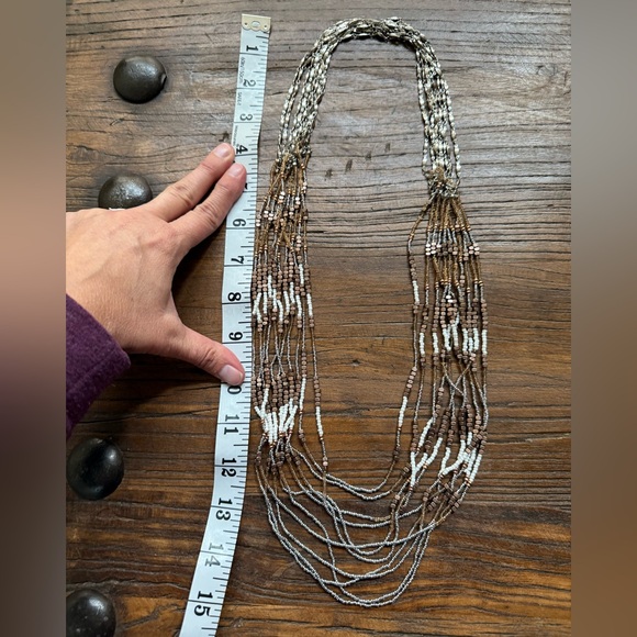 Elegant Multi-Strand Beaded Necklace - Picture 2 of 5